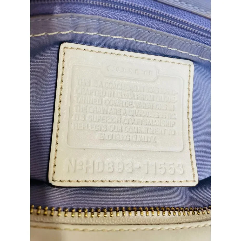 Coach Madeline white leather Shoulder Bag 11553